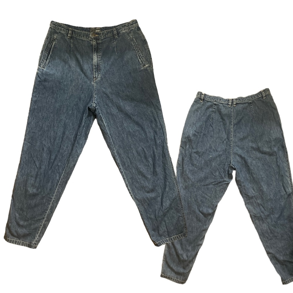 Liz Wear, High-Rise Mom jean, Dark Blue Size Medium to Large Msg for any details